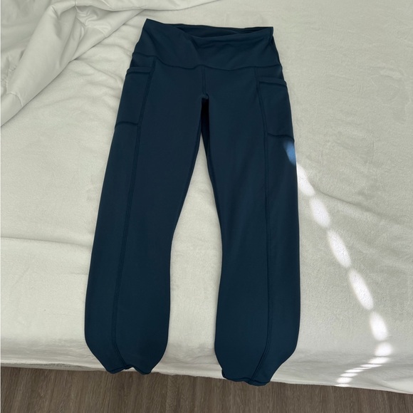 Yogalicious Pants - Yogalicious Dark Blue Active Leggings with Side Pockets